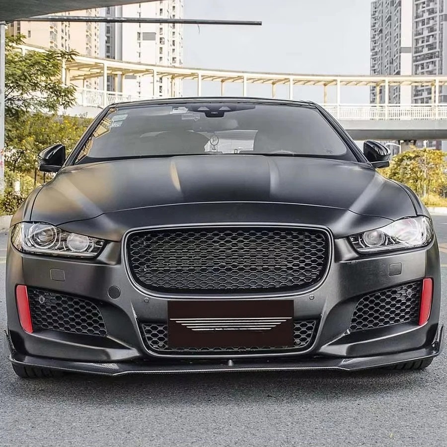 2015-2019 for XE Wet Vacuum Carbon Fiber Body Kits Front Lip Bumper Exhaust Cut-Outs Rear Diffuser Bolt-On Auto Parts